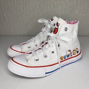 CONVERSE HELLO KITTY Friends Youth Size 13 US Hi Top Chuck Taylor Sneaker Shoes